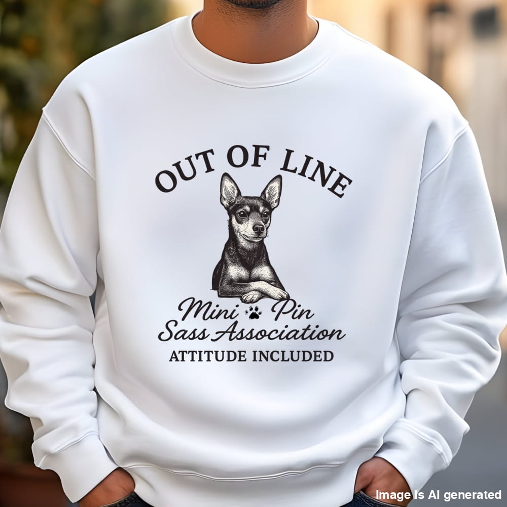 Funny Unisex Premium Sweatshirt Out of Line Mini Pin Lover Gift - S / White - SWEATSHIRTS