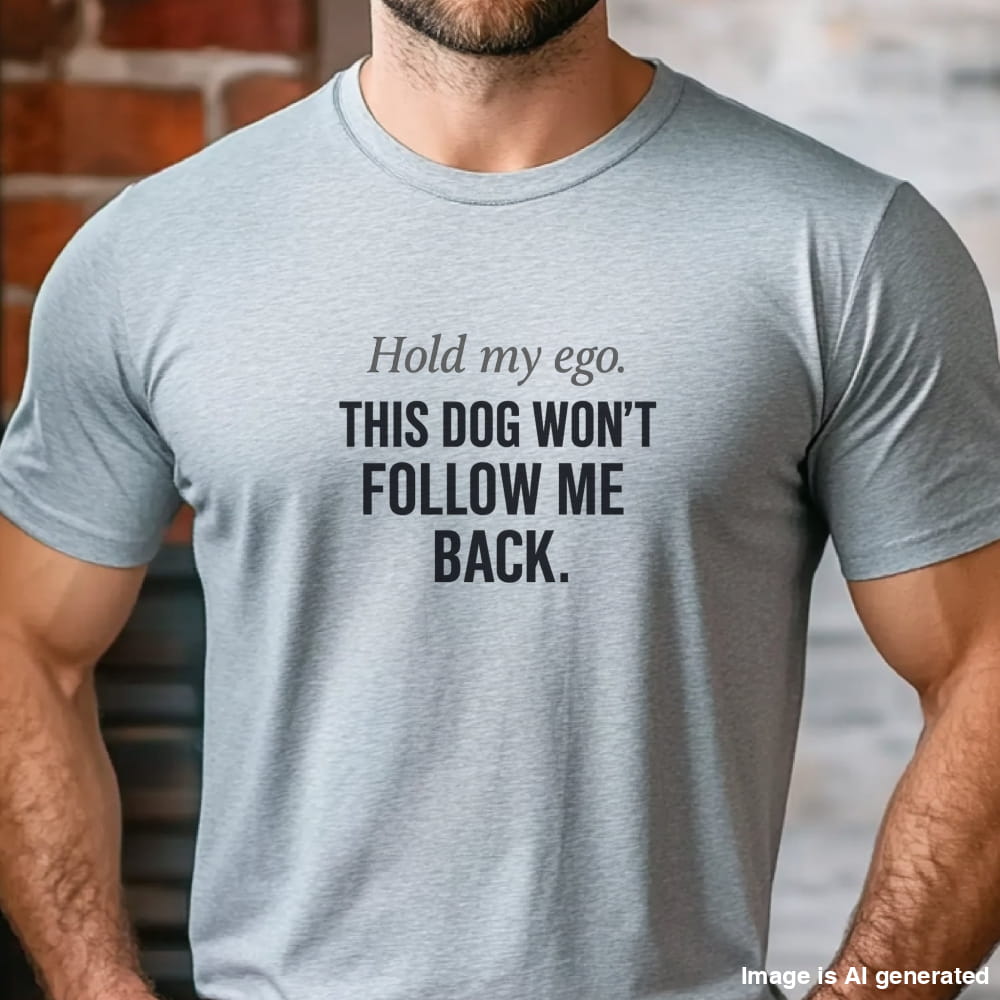 Funny Unisex Premium Tee Hold my Ego - Athletic Heather / S - T-SHIRTS