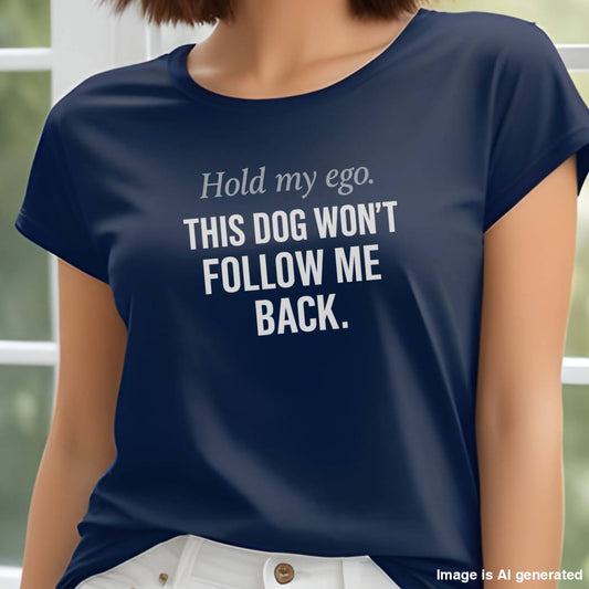 Funny Unisex Premium Tee Hold my Ego - Navy / S - T-SHIRTS