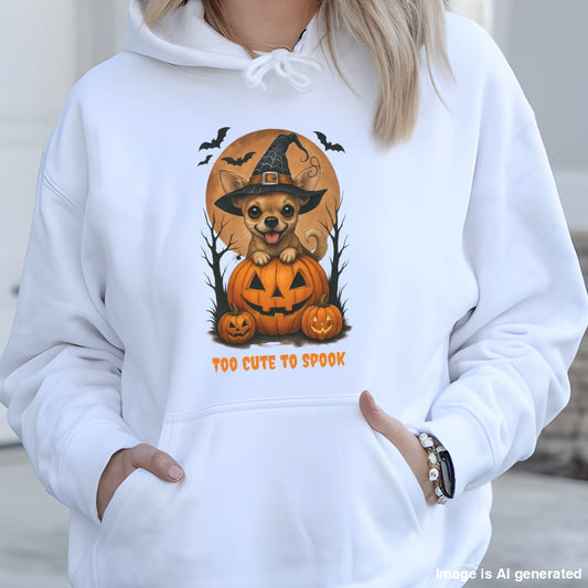 Cute Halloween Unisex Premium Hoodie Chihuahua Witch - HOODIES