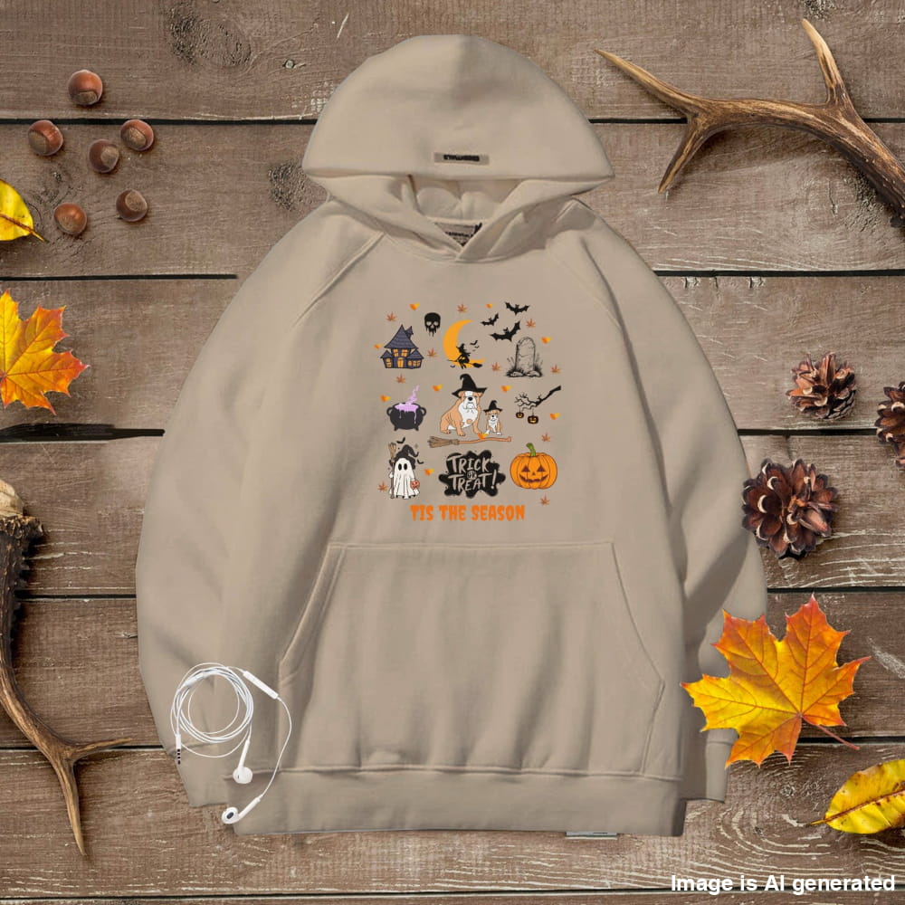 Halloween Dog Hoodie – Trick or Treat ‘Tis the Season - Sand / S - HOODIES