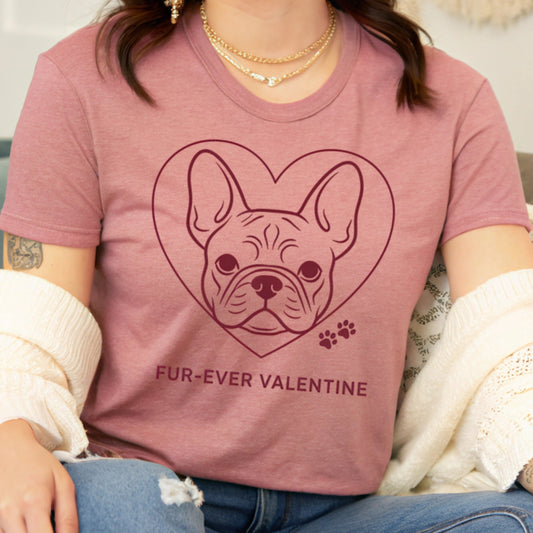 Fur‑Ever Valentine Frenchie Premium Tee