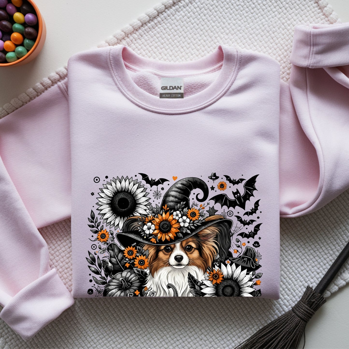 Cute to Spook – Halloween Papillon Unisex Premium Sweatshirt