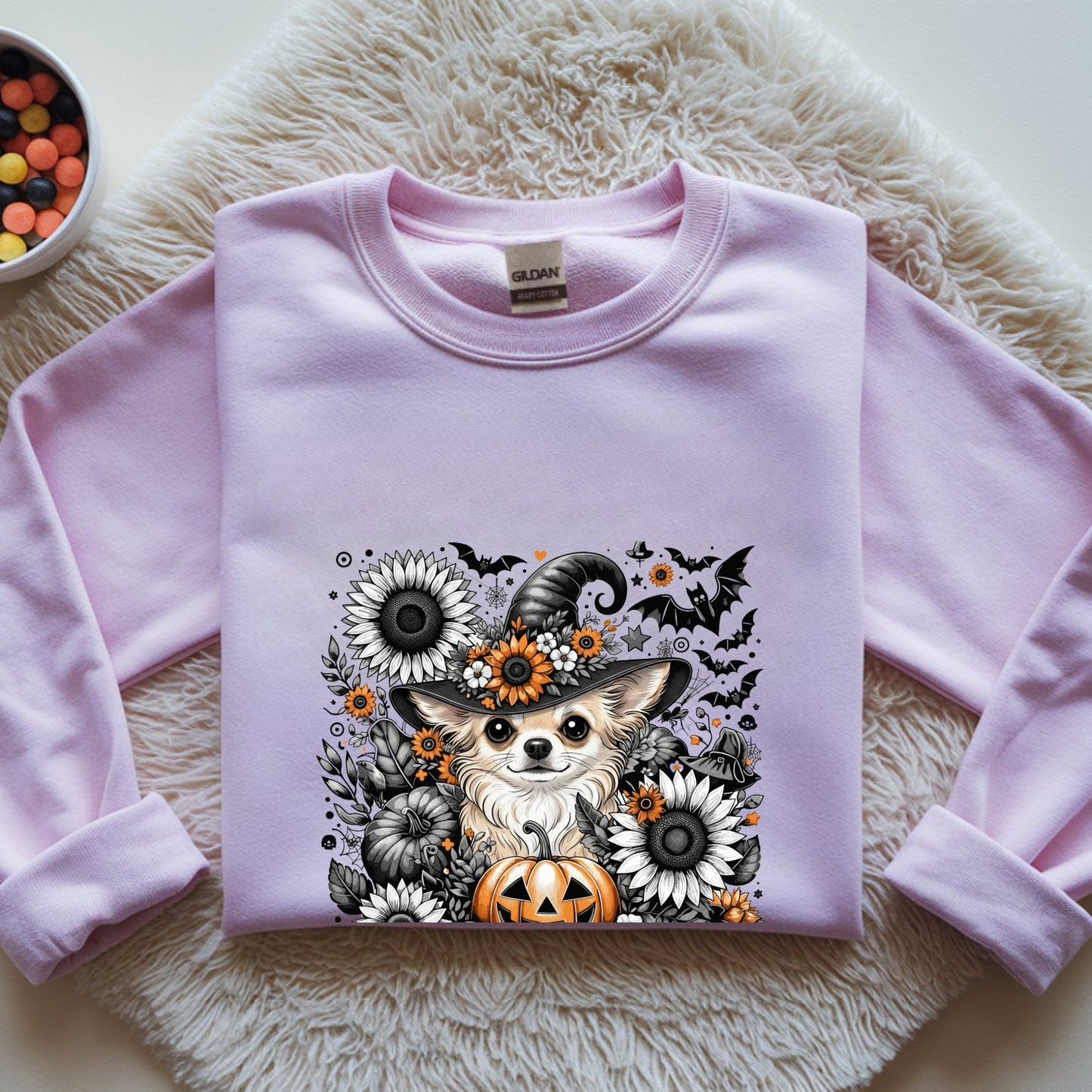 Too Cute to Spook – Halloween Dachshound Unisex Premium Sweatshirt