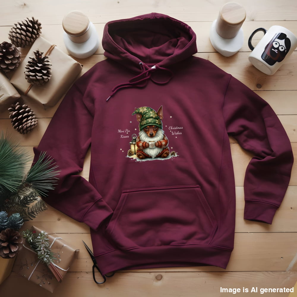 Magical Mini Pinscher Christmas Gnome Unisex Premium Hoodie - 3XL / Maroon - HOODIES