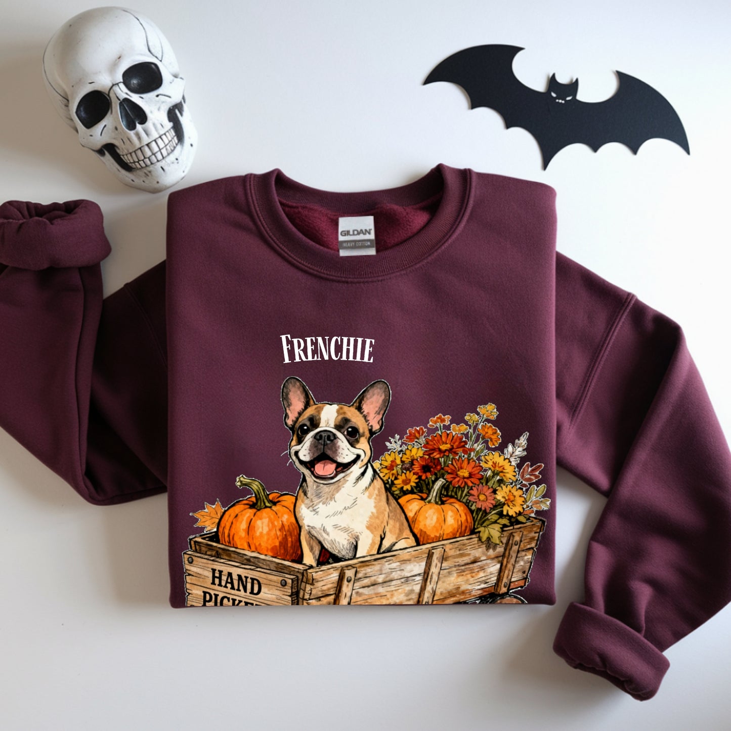 Hand Picked Frenchie Pumpkin Patch Unisex Premium Sweatshirt