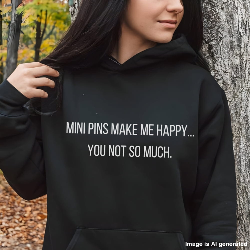 Mini Pins Make Me Happy Unisex Premium Hoodie - Black / S - HOODIES