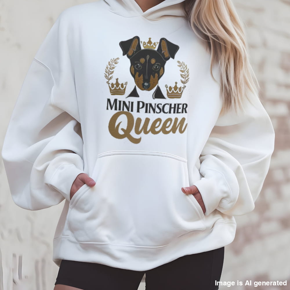 Mini Pinscher Queen Unisex Premium Hoodie - White / S - HOODIES
