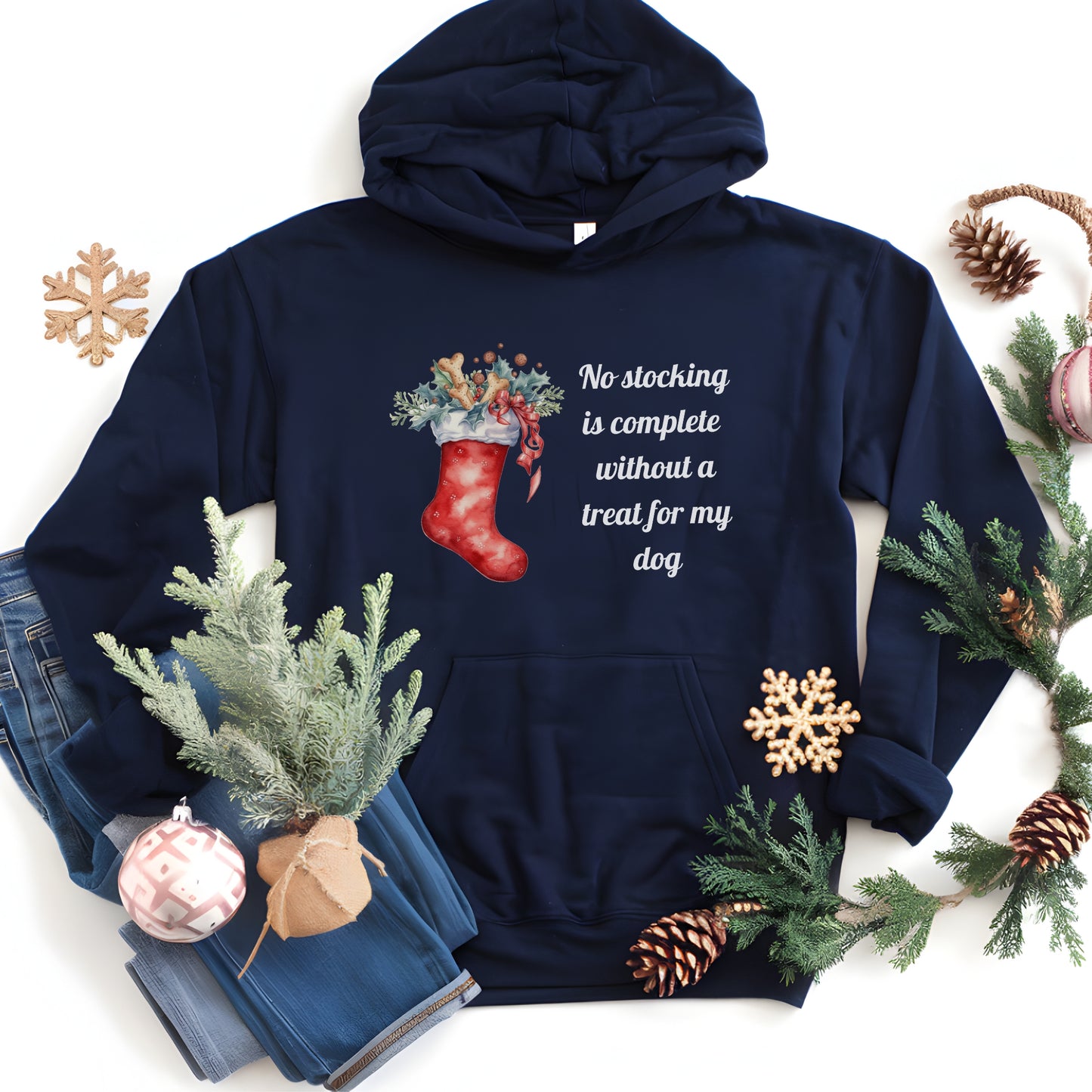 Christmas Stocking Unisex Premium Hoodie Dog Lover Gift