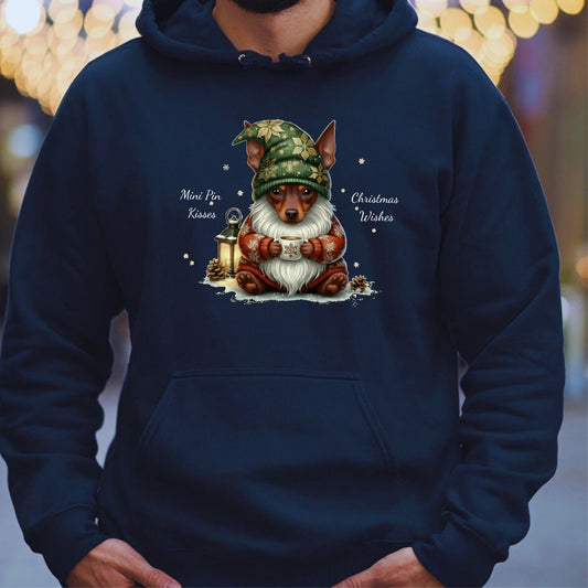 Magical Mini Pinscher Christmas Gnome Unisex Premium Hoodie – Cozy Joy for Dog Lovers