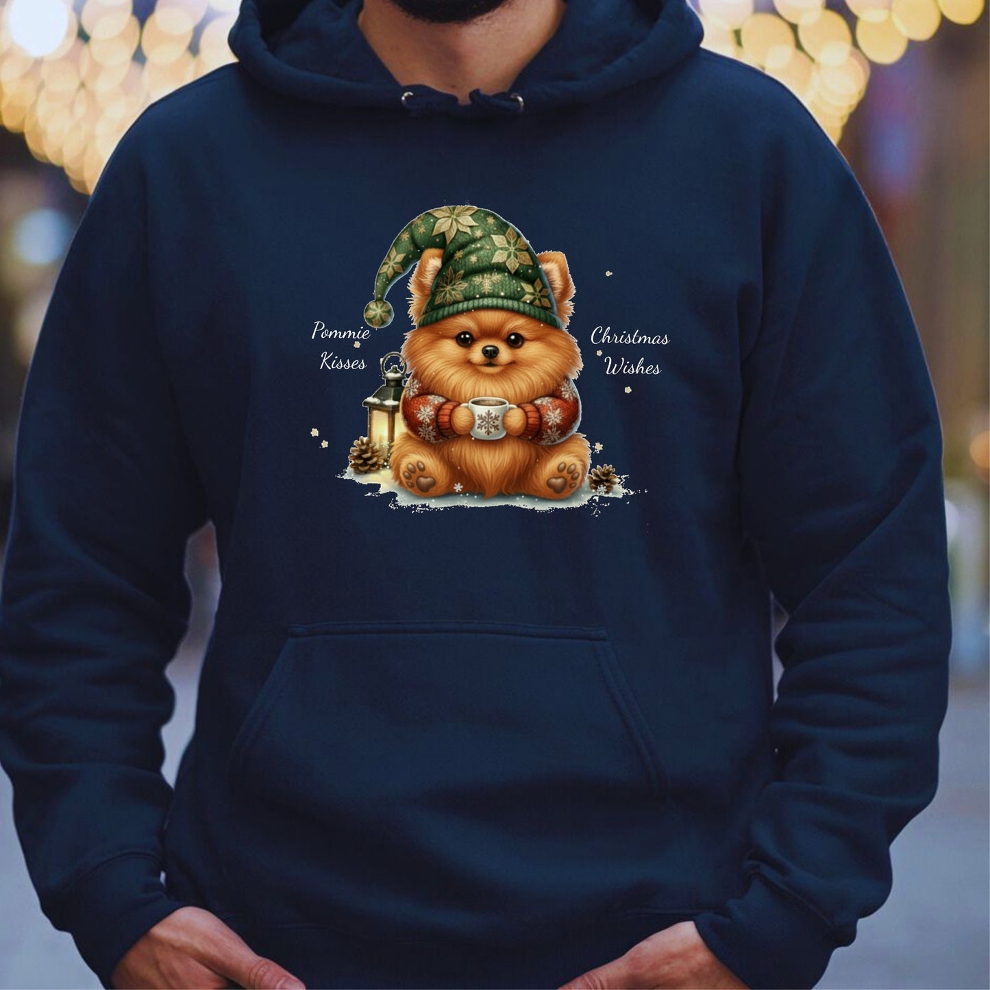 Magical Pomeranian Christmas Gnome Unisex Premium Hoodie – Cozy Joy for Dog Lovers