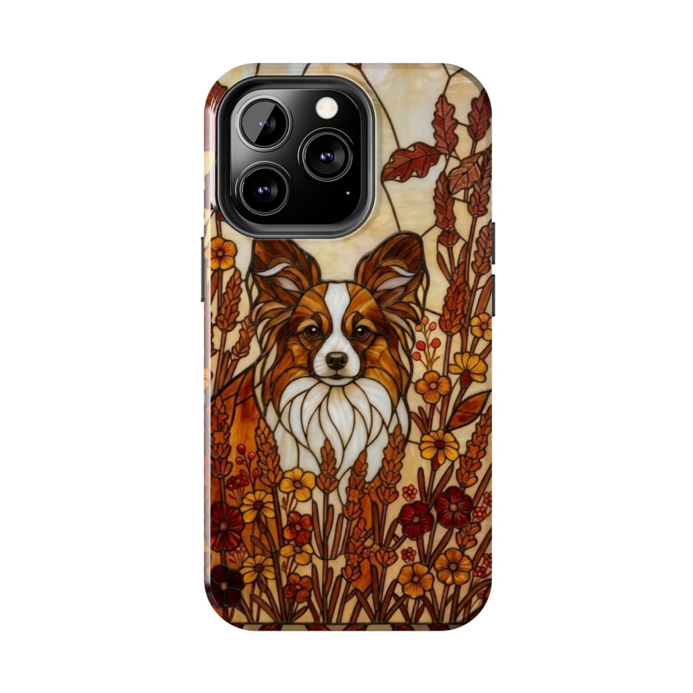 Papillon Stained Glass Style Tough Case, Autumn Warmth Theme - iPhone 13 Pro - Phone Case