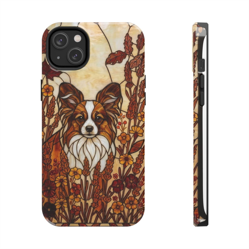 Papillon Stained Glass Style Tough Case, Autumn Warmth Theme - iPhone 14 Plus - Phone Case