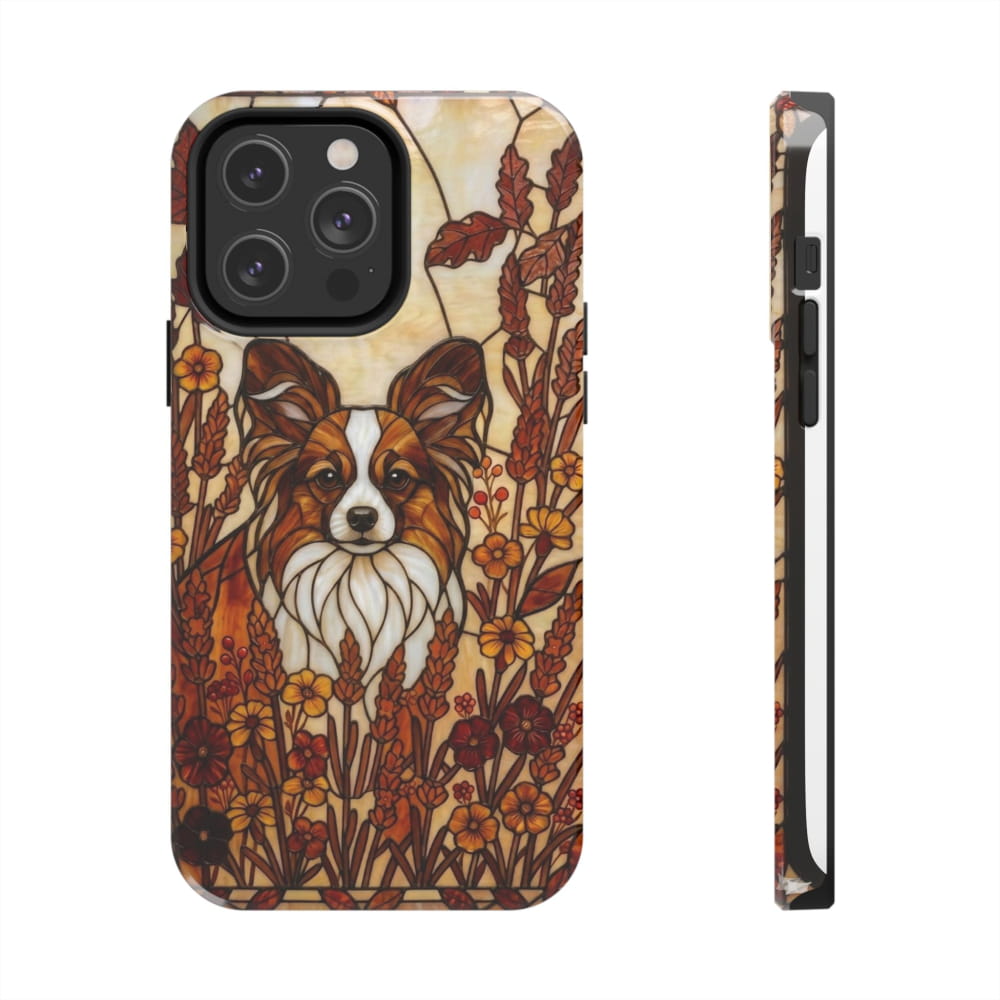 Papillon Stained Glass Style Tough Case, Autumn Warmth Theme - iPhone 14 Pro Max - Phone Case