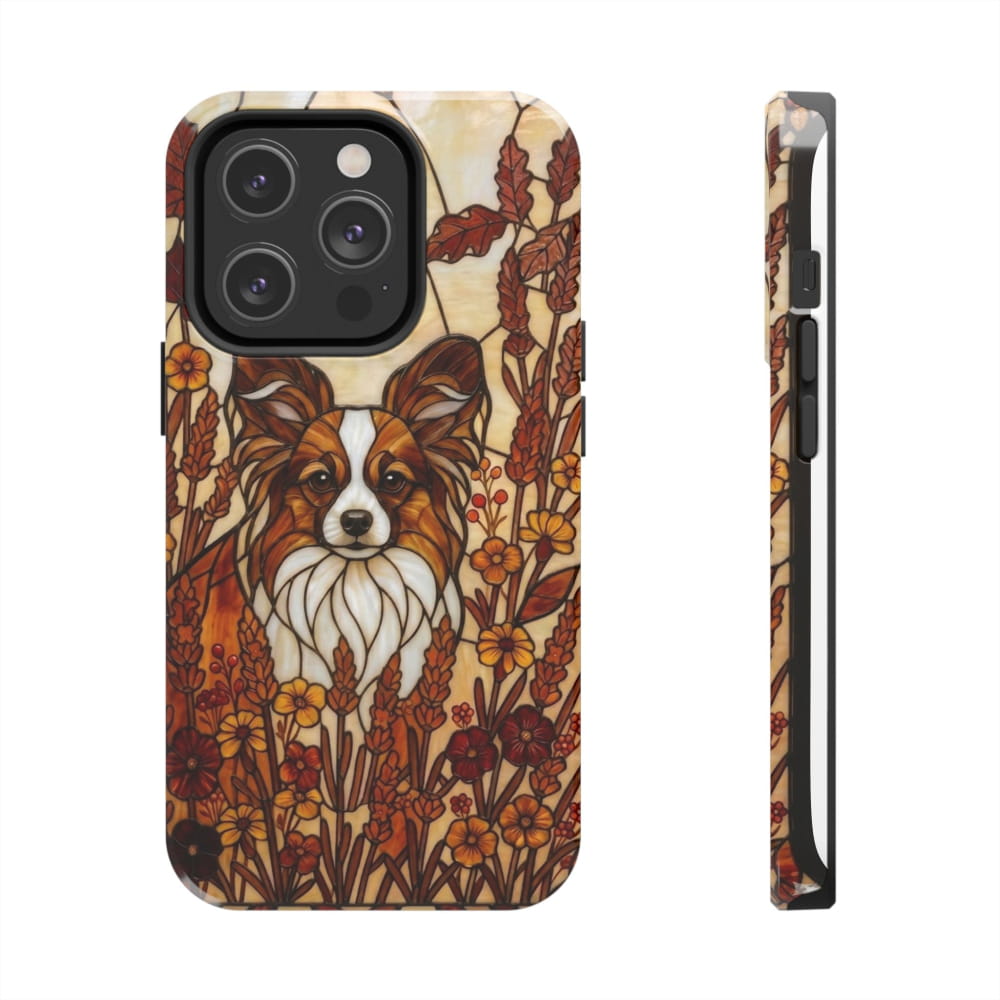 Papillon Stained Glass Style Tough Case, Autumn Warmth Theme - iPhone 14 Pro - Phone Case