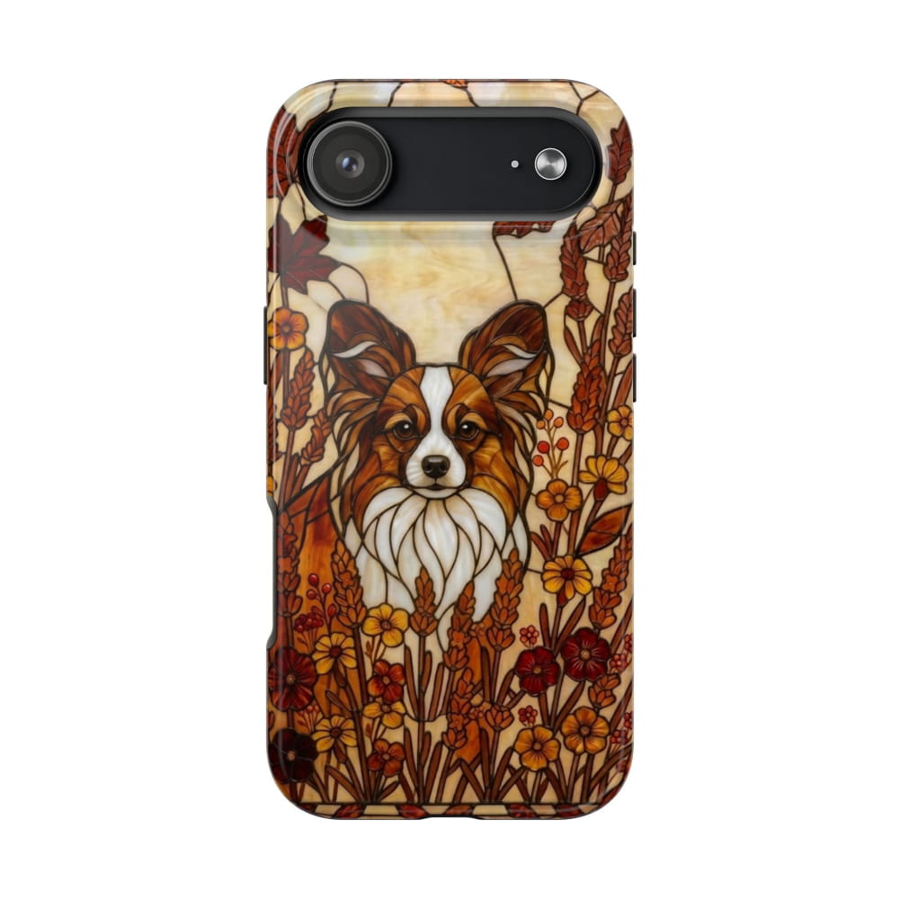 Papillon Stained Glass Style Tough Case, Autumn Warmth Theme - iPhone 17 Air - Phone Case