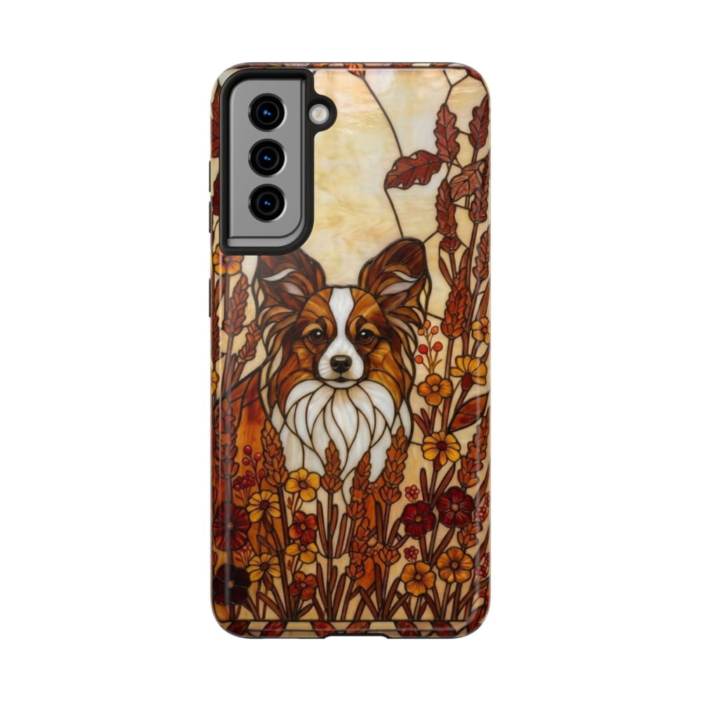 Papillon Stained Glass Style Tough Case, Autumn Warmth Theme - Samsung Galaxy S21 - Phone Case