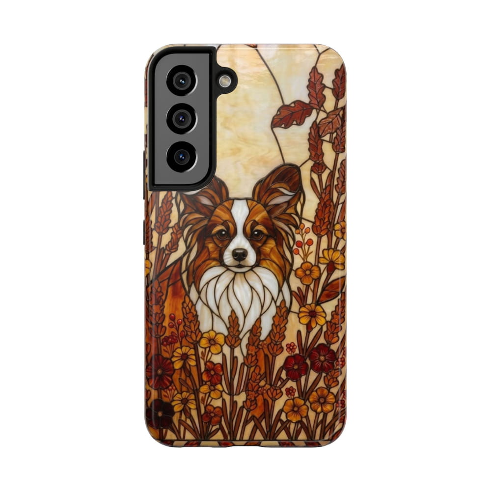 Papillon Stained Glass Style Tough Case, Autumn Warmth Theme - Samsung Galaxy S22 - Phone Case
