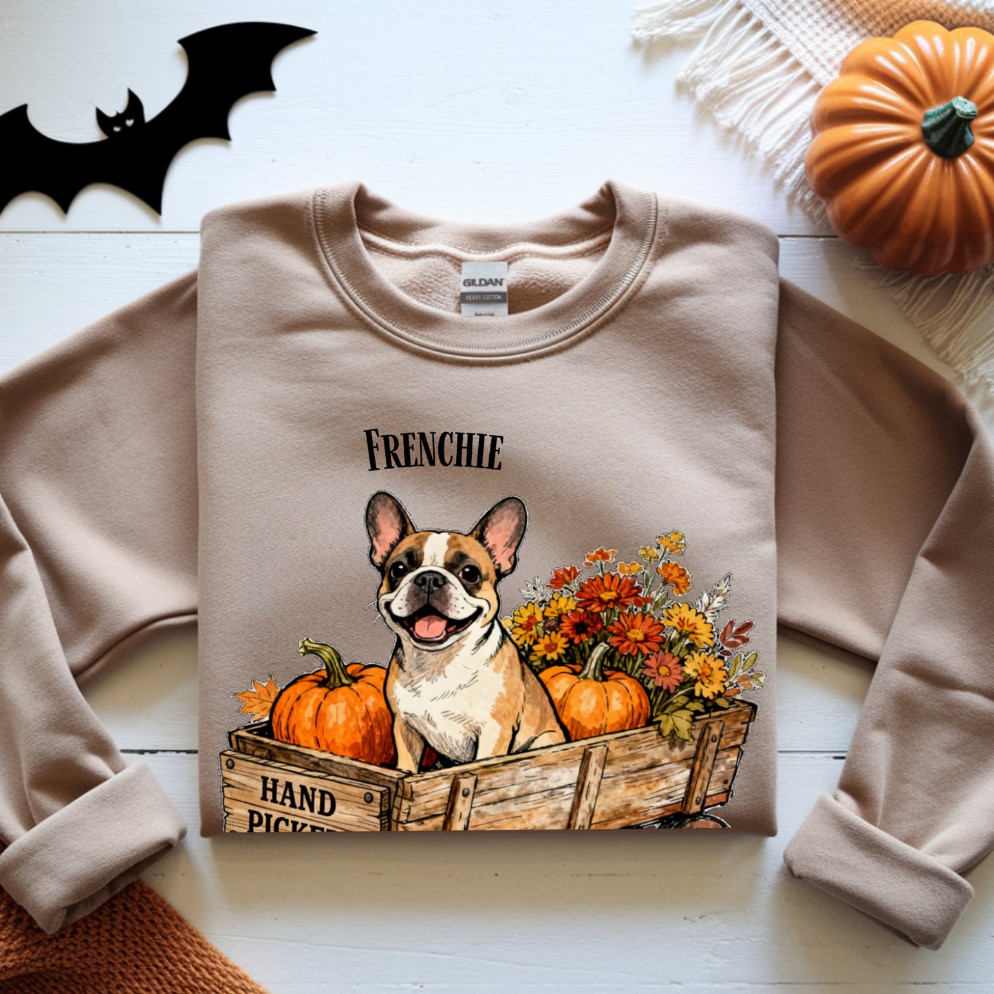 Hand Picked Frenchie Pumpkin Patch Unisex Premium Sweatshirt