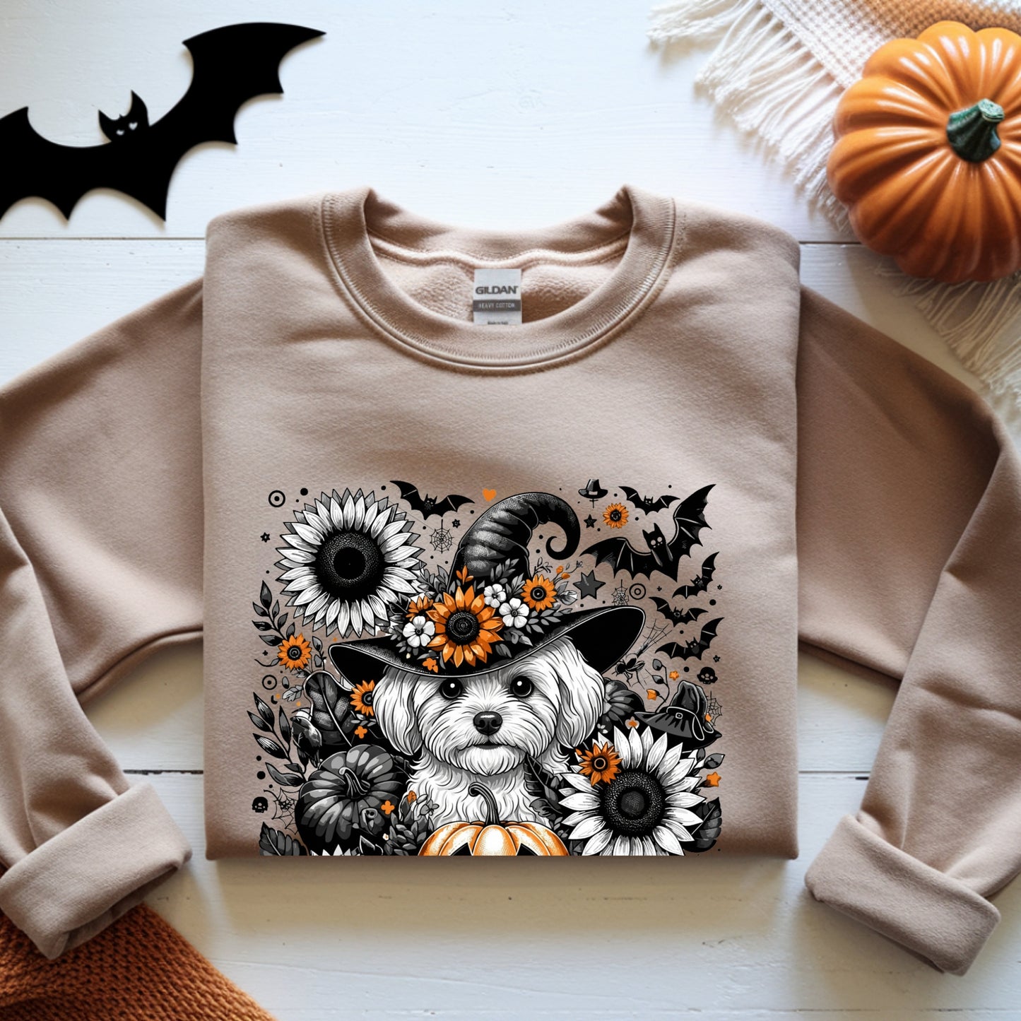 Cute to Spook – Halloween Maltese Unisex Premium Sweatshirt