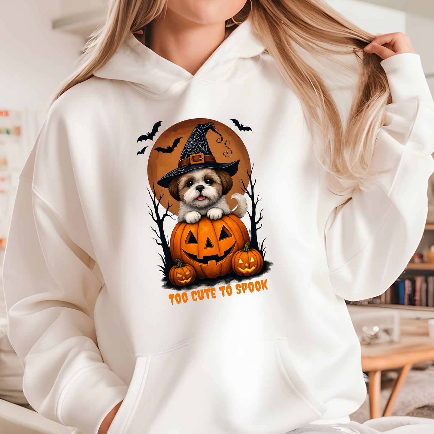 Cute Halloween Unisex Premium Hoodie Shi Tzu Witch