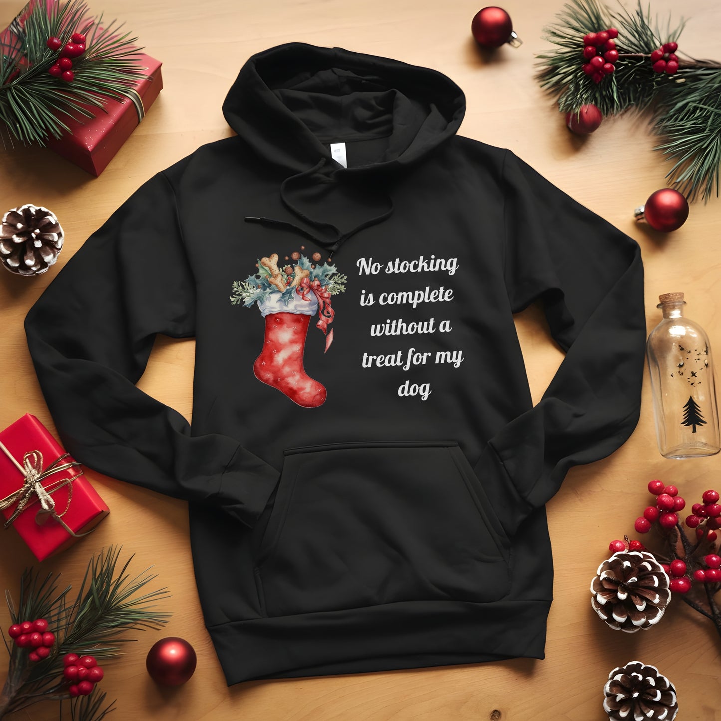 Christmas Stocking Unisex Premium Hoodie Dog Lover Gift