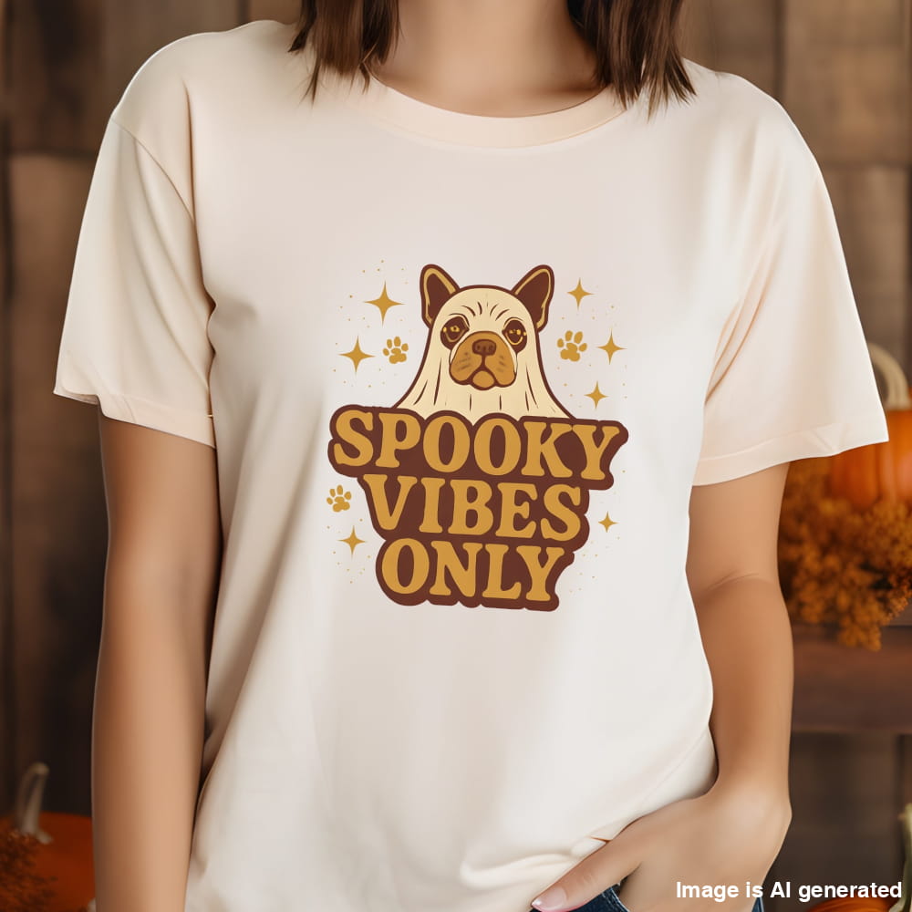 Spooky Vibes Only Halloween Unisex Premium Tee Dog Lover Gift - T-SHIRTS