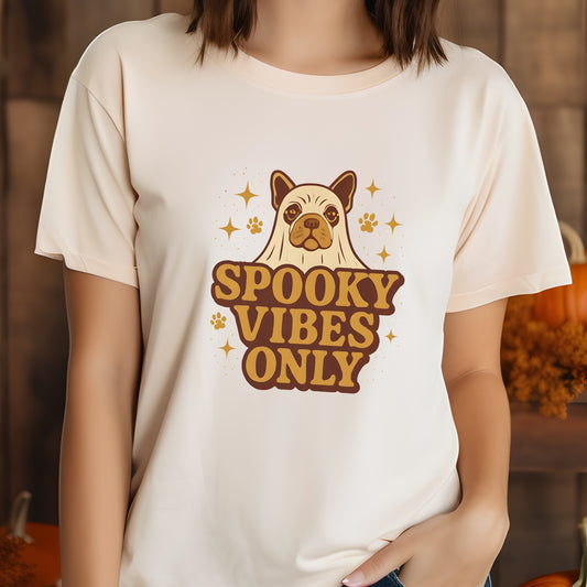 Spooky Vibes Only Halloween Unisex Premium Tee  Dog Lover Gift