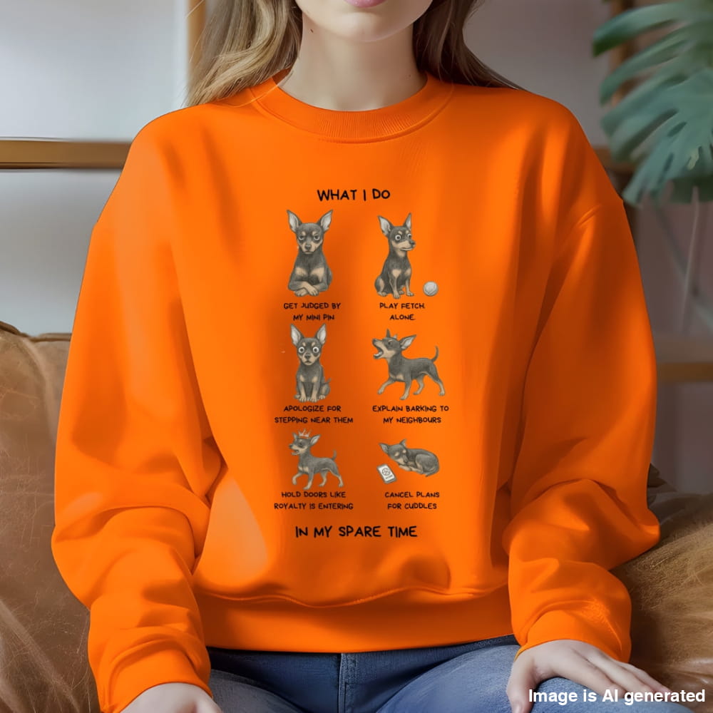 What I do Unisex Premium Sweatshirt - S / Orange - SWEATSHIRTS