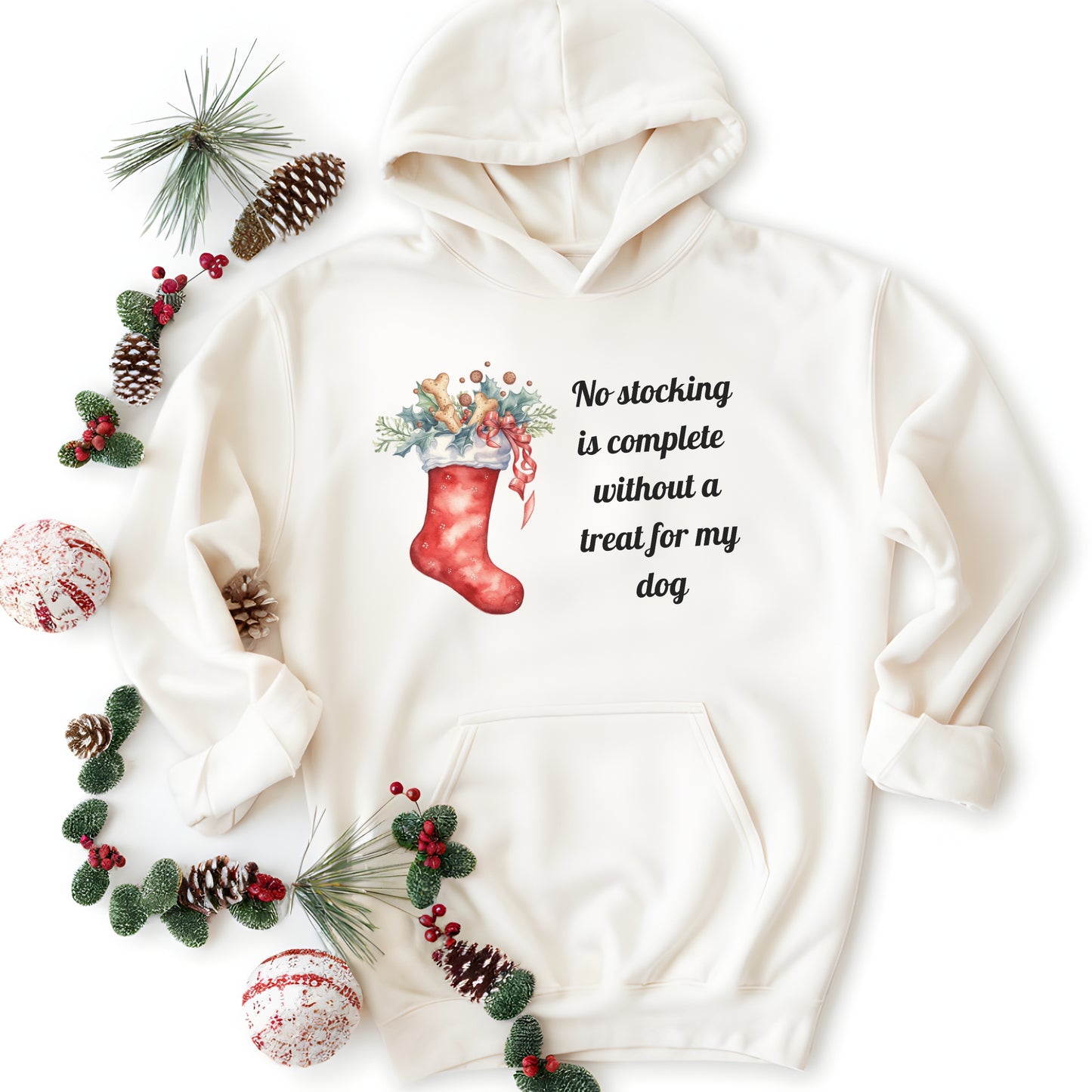 Christmas Stocking Unisex Premium Hoodie Dog Lover Gift