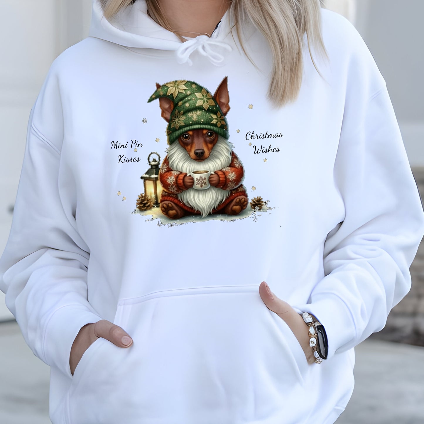 Magical Mini Pinscher Christmas Gnome Unisex Premium Hoodie – Cozy Joy for Dog Lovers