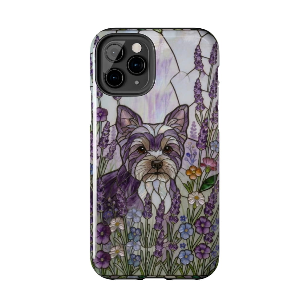 Phone case with mountain and deer design on a white background